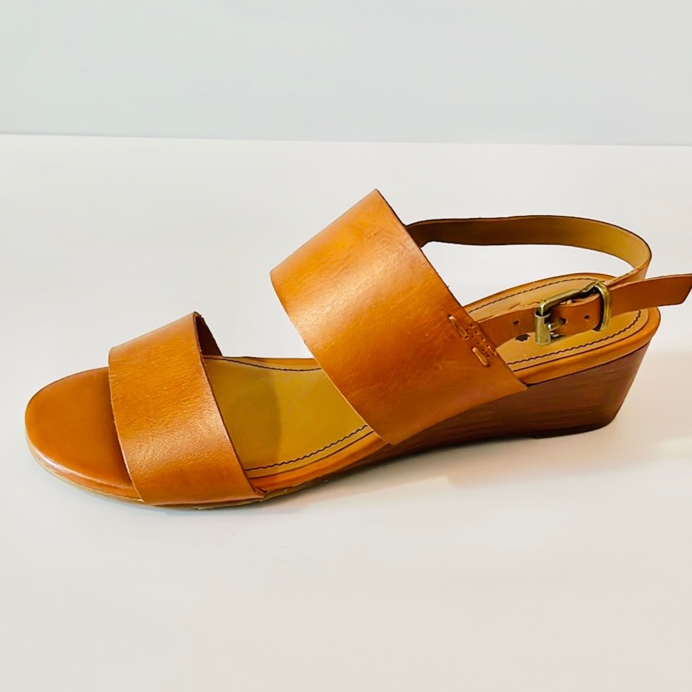 Patricia Nash Mirella Cognac Wedge/Sandal (7.5) 1.5inch heels